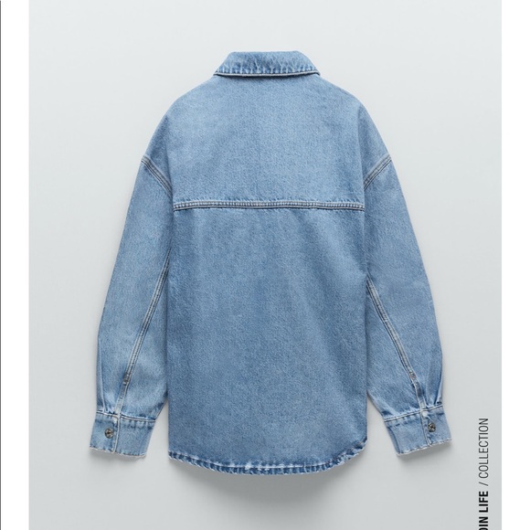 Zara Oversized Denim Shirt - Picture 3 of 6